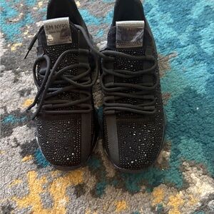 Black Rhinestone Sneakers